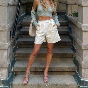 NWT who what wear linen shorts